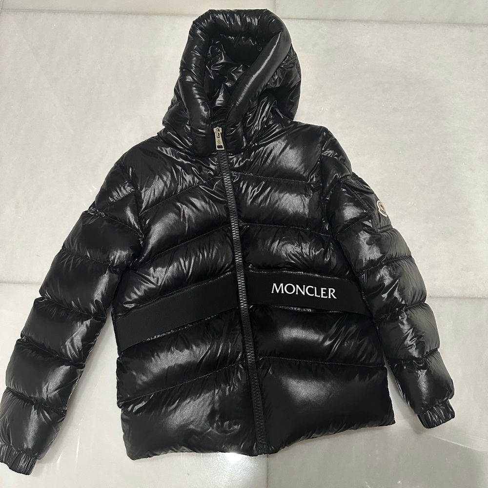 Moncler Black Puffer Jacket for Kids